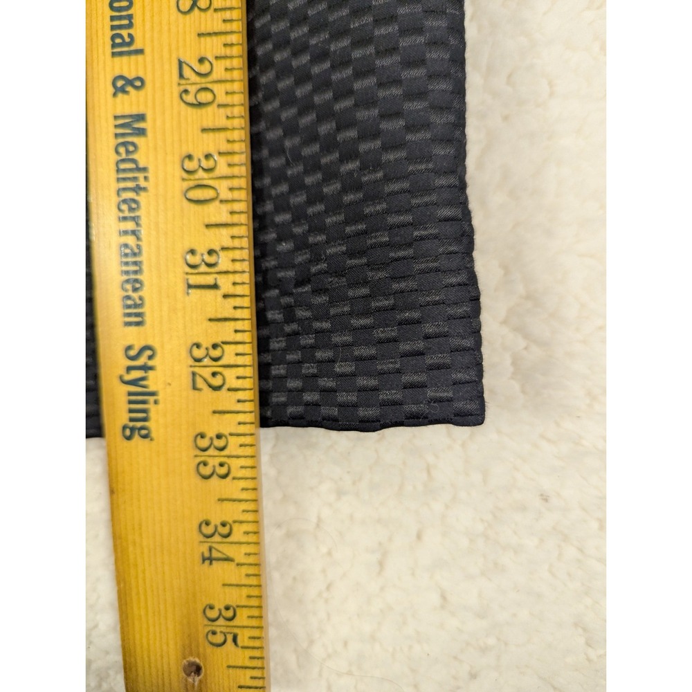 Talbots Petites Black Cotton Silk Checkerboard Sheath Dress‎ 4P Sleeveless LBD - Picture 3 of 6
